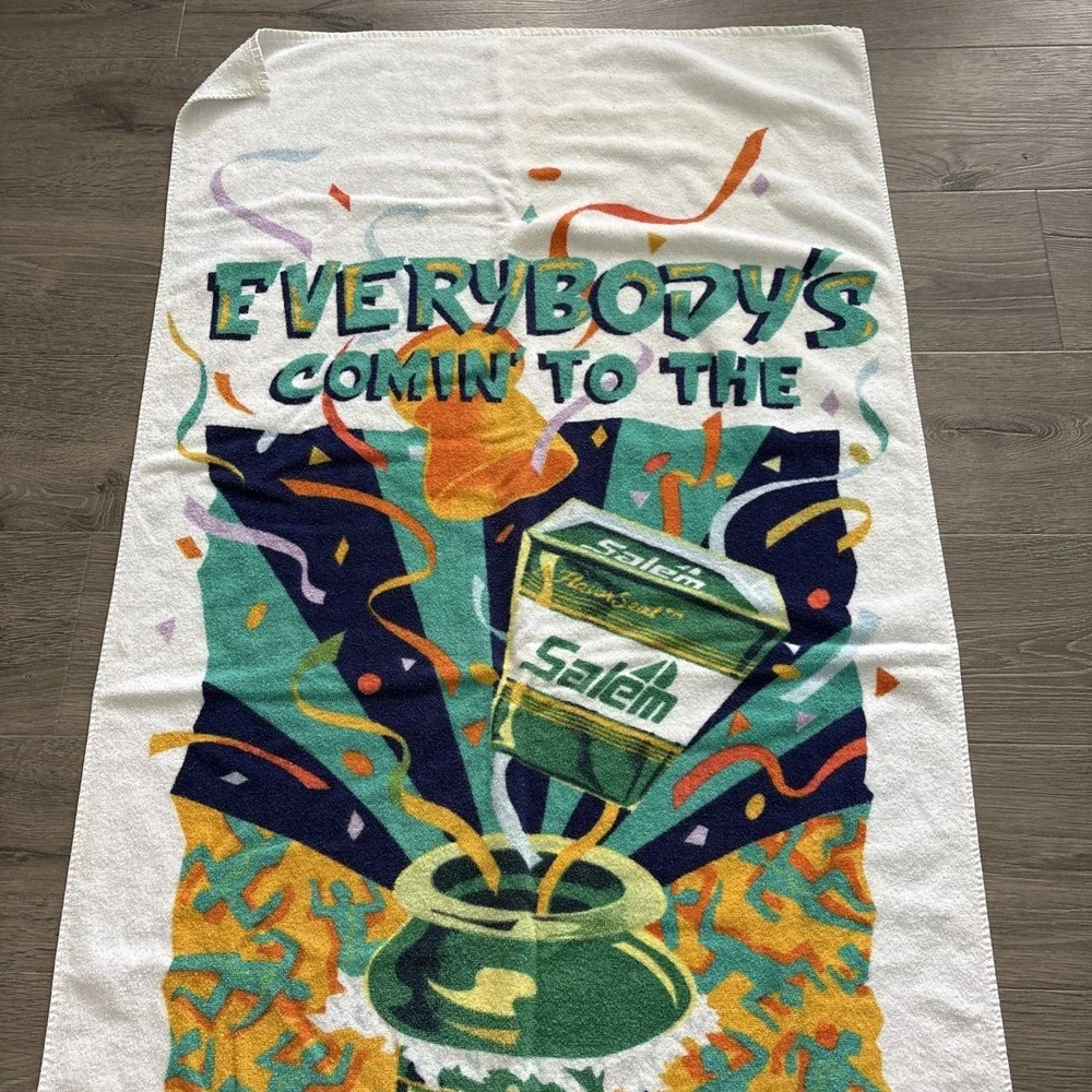 vintage 90s Salem cigarettes promo Towel everybody's coming to the fresh side